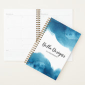 Blauwwaterkleurige monogram-Logo planner (Display)