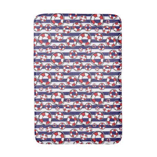 Blauwwitstrand van het meer badmat (Voorkant Verticaal)