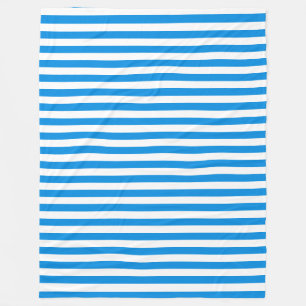 Blauwwitte streep Elegant Sjabloon Modish Fleece Deken