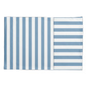 blauwwitte streep patroon kussensloop (Achterkant)