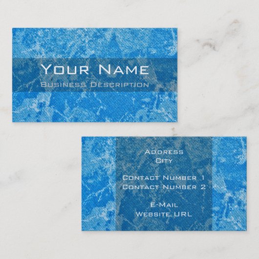 Blauwwitte textuur Visitekaartje (Voorkant / Achterkant)