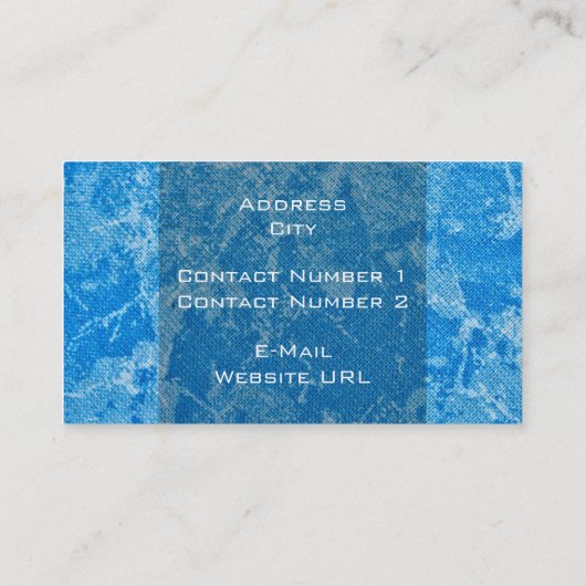 Blauwwitte textuur Visitekaartje (Achterkant)