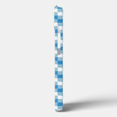 Blauwwitte vierkanten achtergrond Case-Mate iPhone case (Achterkant / Links)