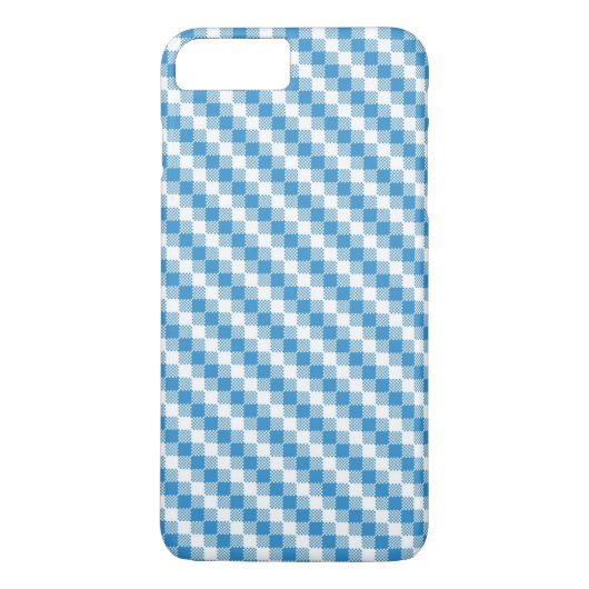 Blauwwitte vierkanten achtergrond Case-Mate iPhone case (Achterkant)
