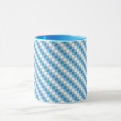 Blauwwitte vierkanten achtergrond mok (Midden)