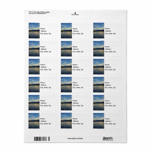 Blauwzonnesmeer van Ozarks Etiket (Full Sheet)