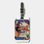 blaxploitation afro spion bagagelabel (Voorkant verticaal)