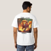"Blaze majestueux - Lion du T-shirt sauvage" (Dos entier)