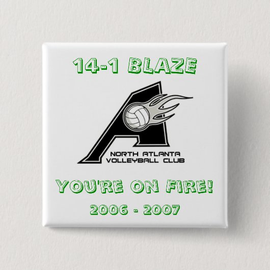 Blaze Pins Vierkante Button 5,1 Cm (Voorkant)