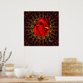 Blazing Brahma Poster (Keuken)