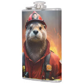 **"Blazing Bravery: The Otter Firefighter"** Heupfles (Links)