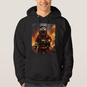 **"Blazing Bravery: The Otter Firefighter"** Hoodie