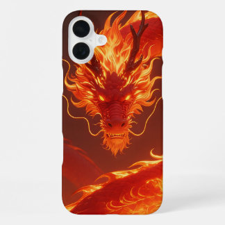 Blazing Fire Dragon | Mythical Flame Dragon Fantas iPhone 16 Plus Hoesje