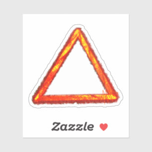 Blazing Fire Element Alchemy Symbool Custom Sticker
