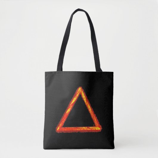 Blazing Fire Element Alchemy Symbool Draagtas (Voorkant)