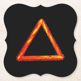 Blazing Fire Element Alchemy Symbool Kartonnen Onderzetters