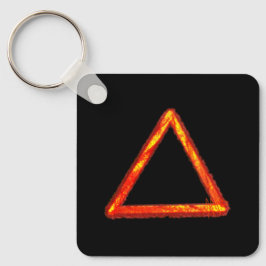 Blazing Fire Element Alchemy Symbool Metaal Sleutelhanger