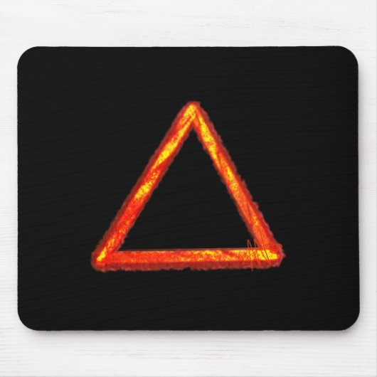 Blazing Fire Element Alchemy Symbool Muismat (Voorkant)