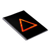 Blazing Fire Element Alchemy Symbool Notitieboek (Rechterzijde)