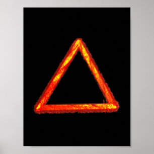 Blazing Fire Element Alchemy Symbool Poster