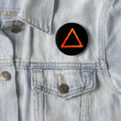 Blazing Fire Element Alchemy Symbool Ronde Button 5,7 Cm (In situ)