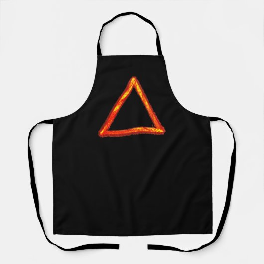 Blazing Fire Element Alchemy Symbool Schort (Voorkant)