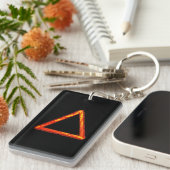 Blazing Fire Element Alchemy Symbool Sleutelhanger (Voorkant Rechts)