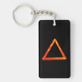 Blazing Fire Element Alchemy Symbool Sleutelhanger