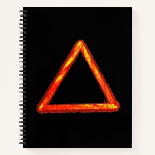 Blazing Fire Element Alchemy Symbool Spiraal Notitieboek (Voorkant)