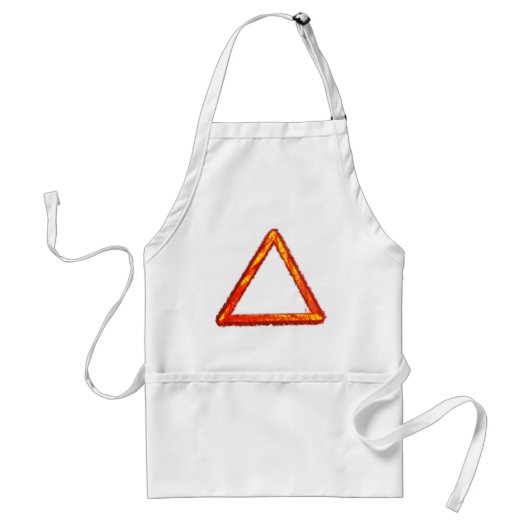 Blazing Fire Element Alchemy Symbool Standaard Schort (Voorkant)