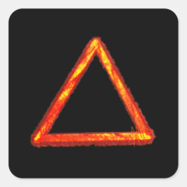 Blazing Fire Element Alchemy Symbool Vierkante Sticker
