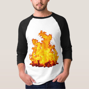 Blazing Fire Mannen Basic 3/4 Sleeve Raglan T-shir T-shirt