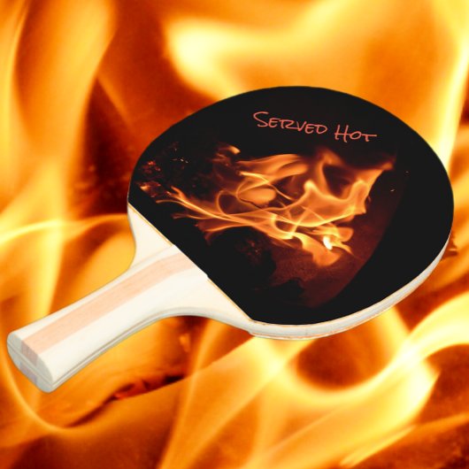 Blazing Flames Fire Served Hot Personalized Tafeltennisbatje