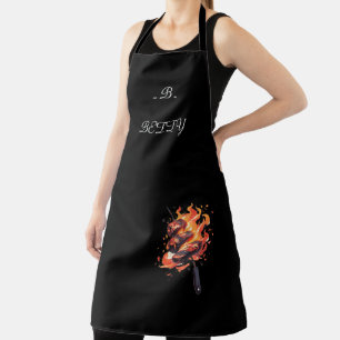 "Blazing Gourmet" gepersonaliseerd Schort van de c