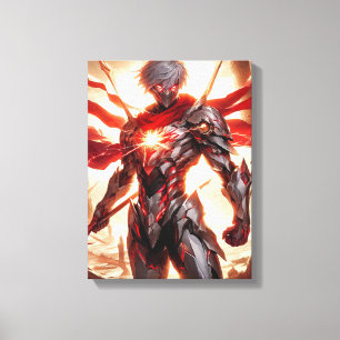 Blazing Heart Knight Canvas Afdruk