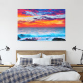 Blazing Horizon Canvas Afdruk (Insitu (Slaapkamer))