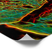 Blazing Neon Painted Pebbles Poster (Hoek)