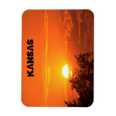 Blazing Oranje Kansas Sunset Magnet Magneet (Verticaal)