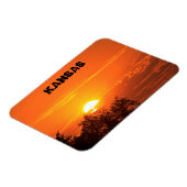 Blazing Oranje Kansas Sunset Magnet Magneet (Linkerzijde)