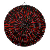Blazing Red Hot Fire Abstract Dartbord (Voorkant)
