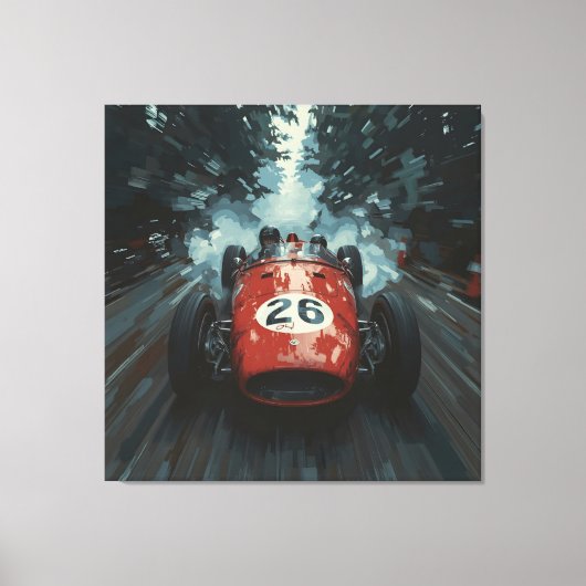 Blazing Trail: Car 26 Unleashed Canvas Afdruk (Voorkant)
