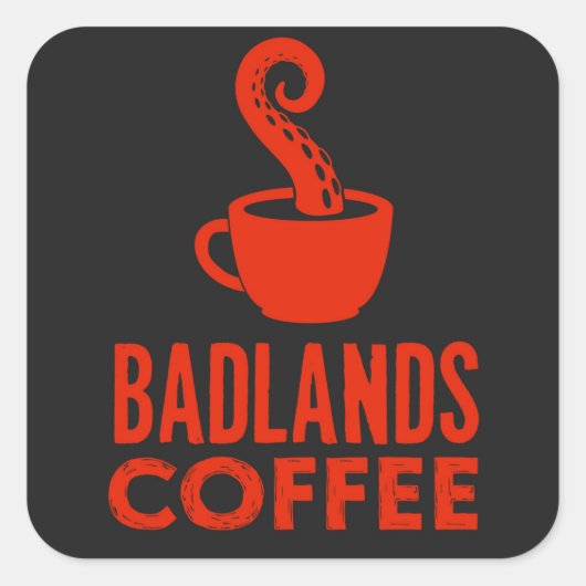 BLC Logo & Tekst Sticker, zwart Vierkante Sticker (Voorkant)