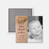 Blé à aimant 2 po x 2 po sur Burlap Sa (Recto/Verso)