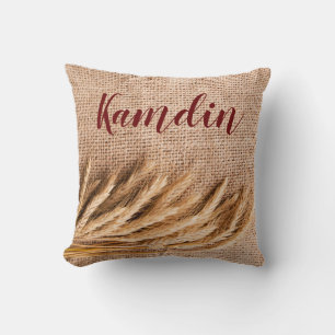 Blé Coussin personnalisé sur Burlap Sack Country R