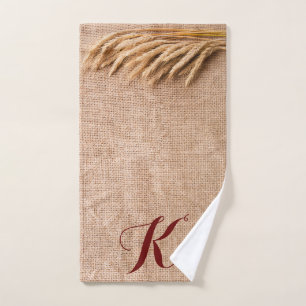 Blé de serviette personnalisé sur le compte de sac