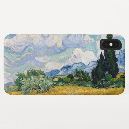 Blé Field avec Cyprès iPhone 5 Coque (Dos (Horizontal))