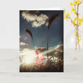 "Blé Field" Carte d'anniversaire (Fleur jaune)