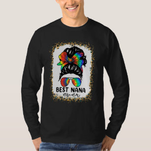 Bleach Best Nana Ever Tie Dye Bun Hair Mothe T-shirt