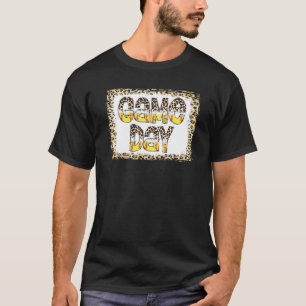 Bleached Leopard Softball Game Day Vibes Softball T-shirt