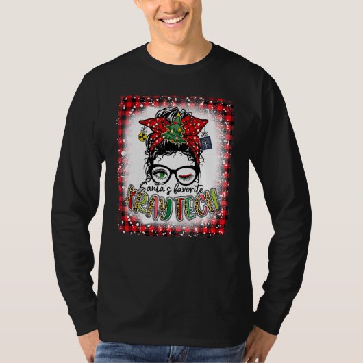 Bleached Santa's Favorite X Ray Tech Messy Bun Chr T-shirt (Voorkant)
